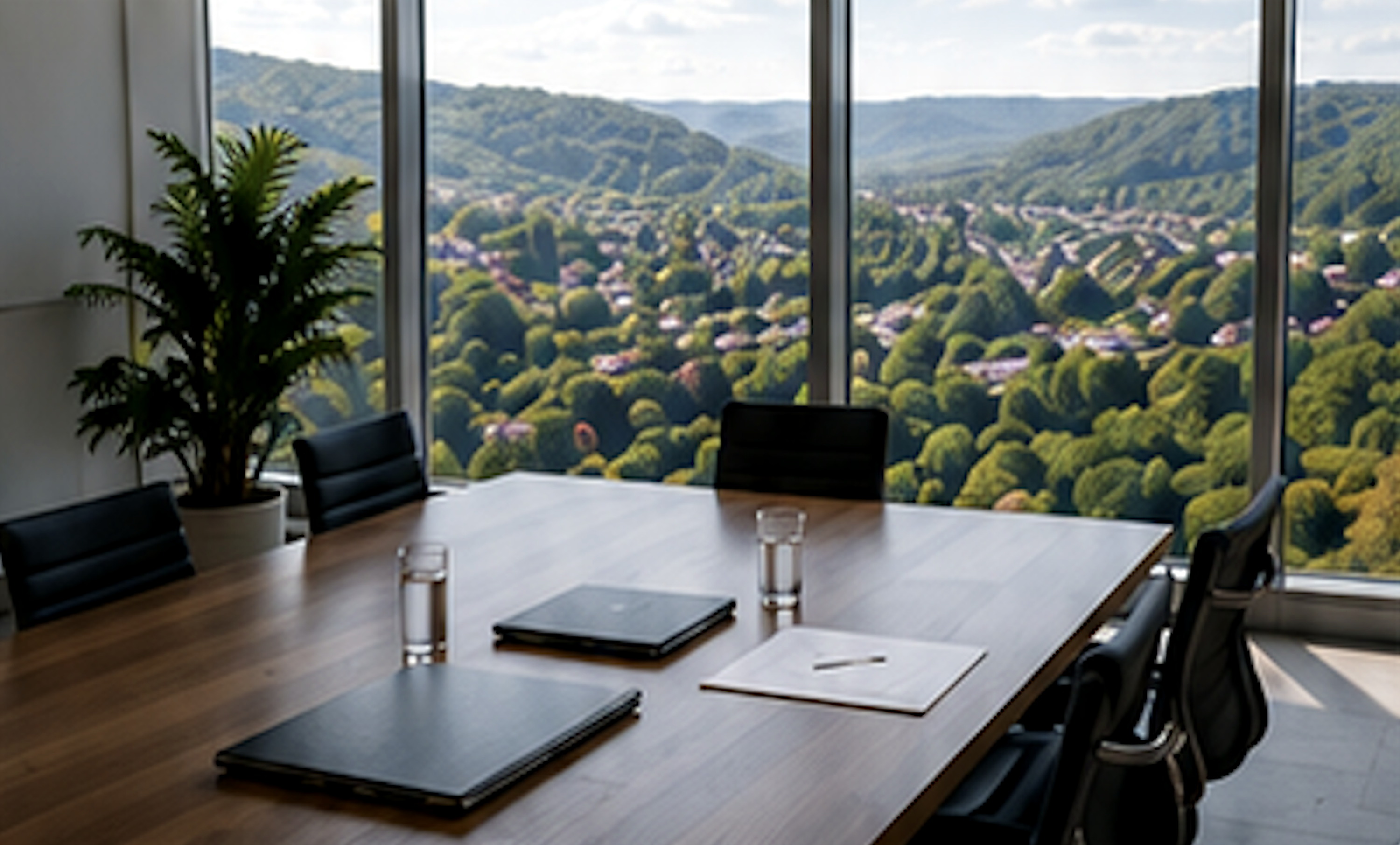 Blick aus dem VENTRADA-Büro über das Saaletal bei Jena